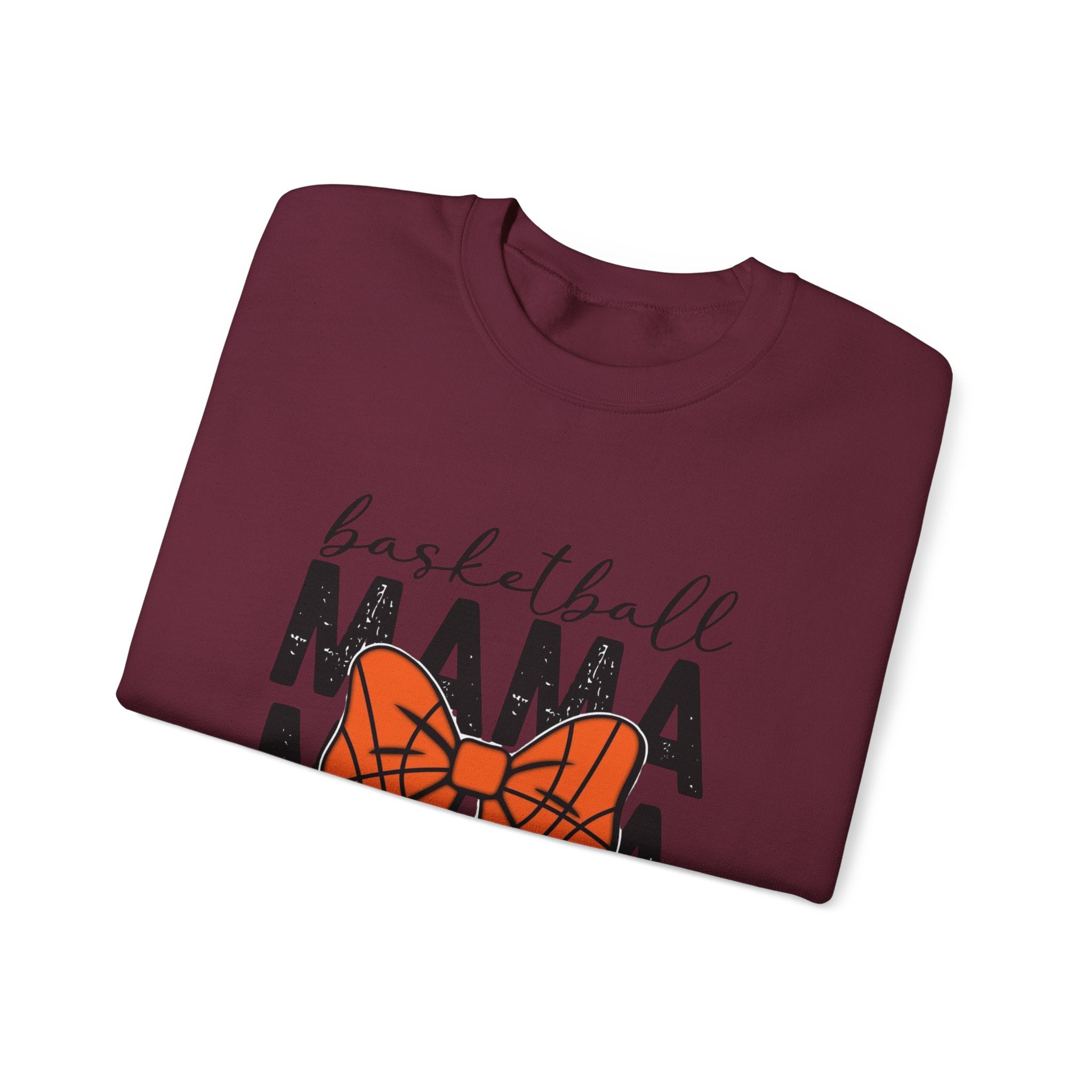 Basketball Mama Sweatshirt — Basketball Bow Mom Crewneck