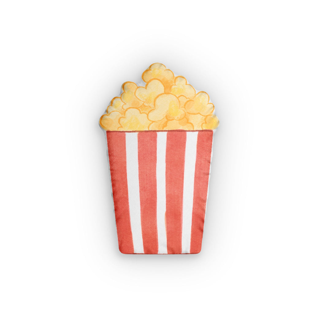Popcorn Shaped Pillow — Fun Movie Night Decorative Cushion