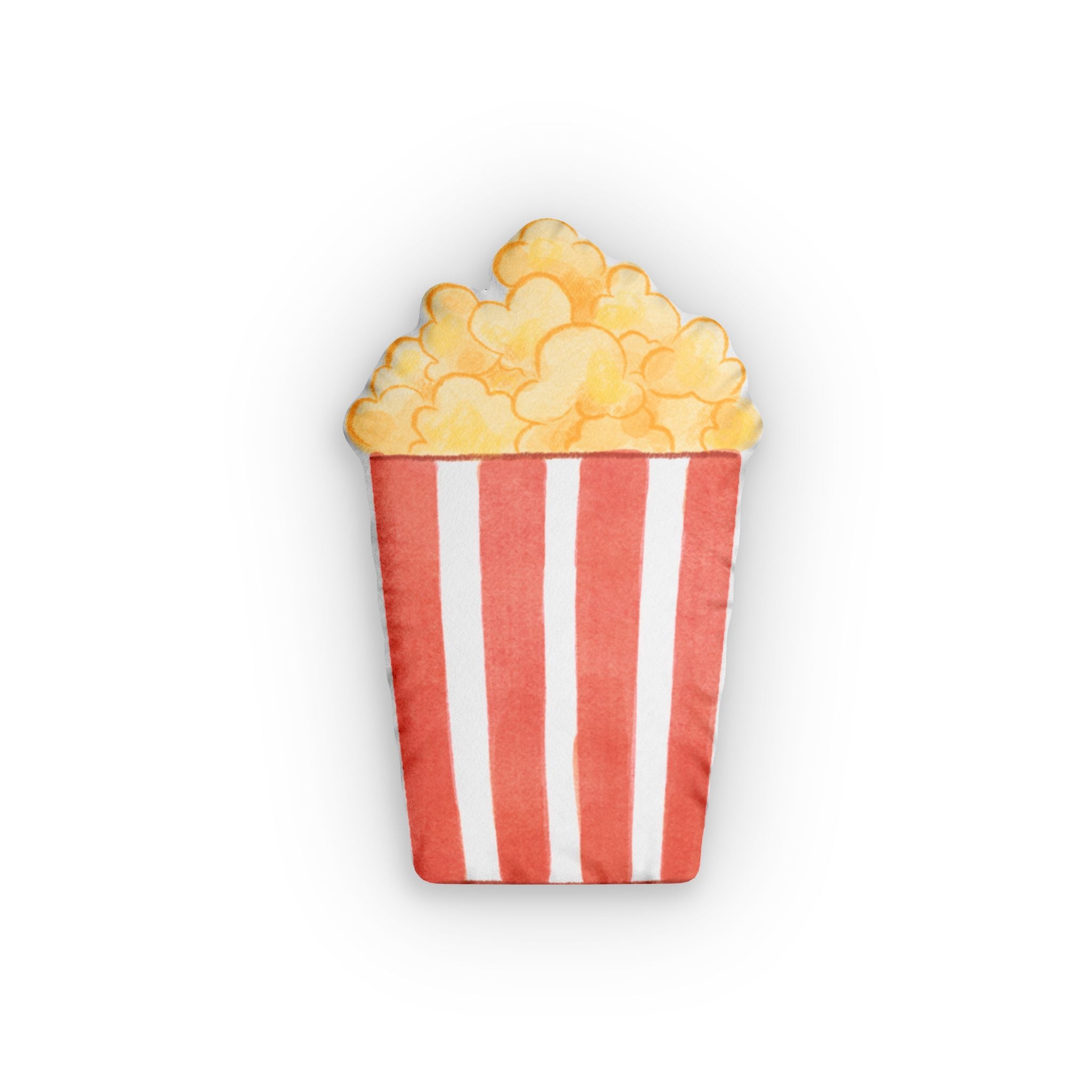 Popcorn Shaped Pillow — Fun Movie Night Decorative Cushion