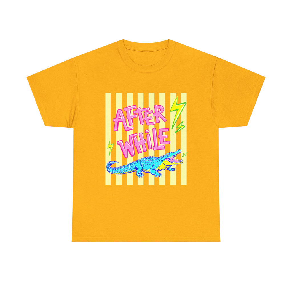 After While Alligator T-Shirt — Retro Neon Graphic Tee