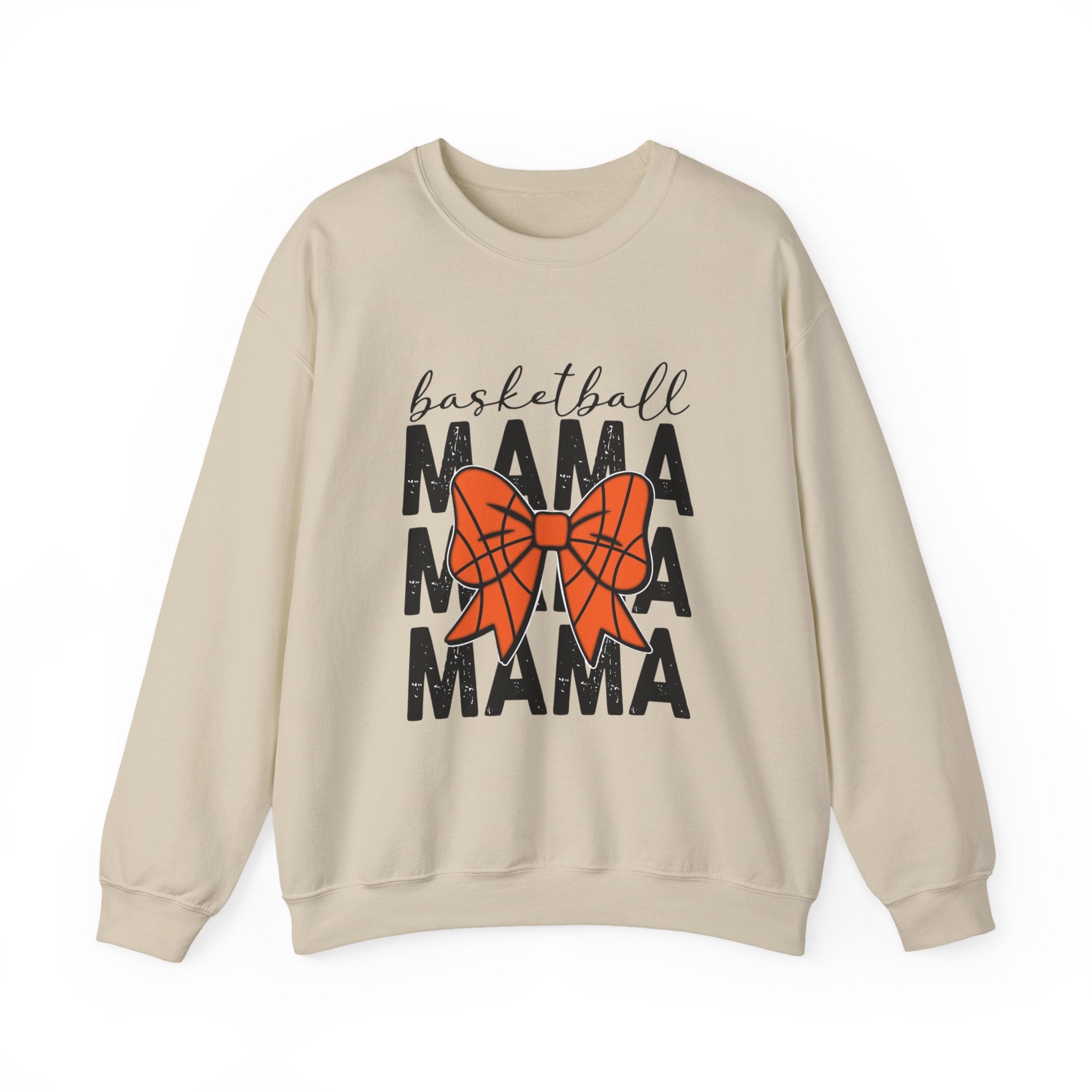 Basketball Mama Sweatshirt — Basketball Bow Mom Crewneck