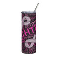 20oz Stainless Steel Tumbler – Breast Cancer Awareness Pink Ribbon Word Cloud