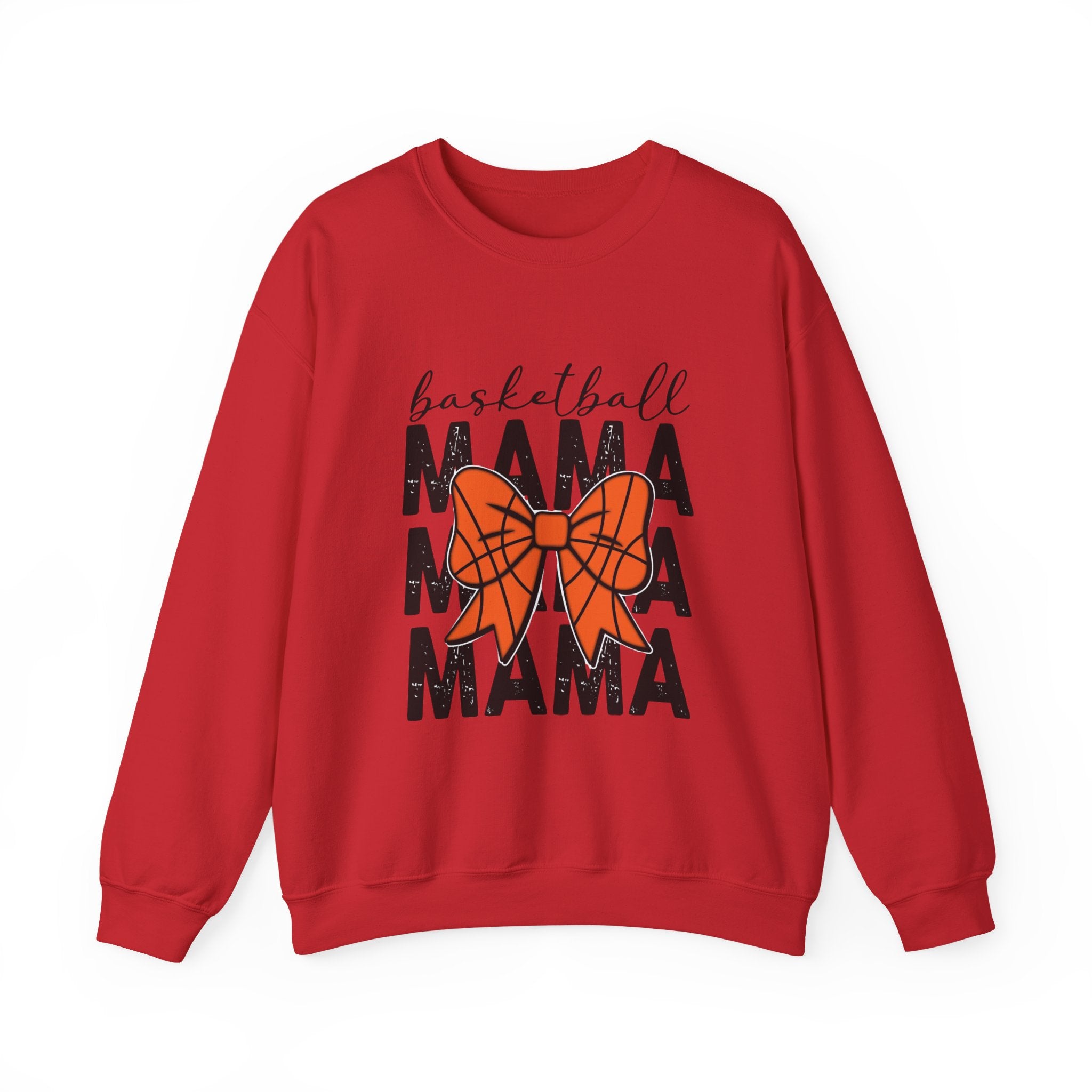 Basketball Mama Sweatshirt — Basketball Bow Mom Crewneck