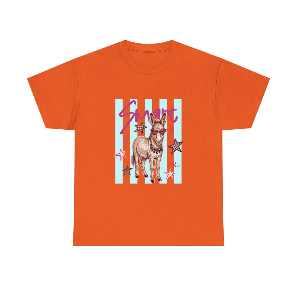 Donkey 'Smart' Graphic Tee — Cute Retro Animal Shirt