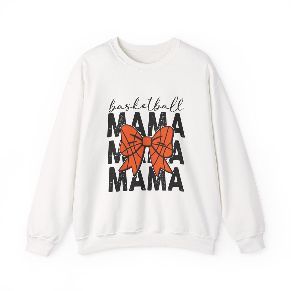 Basketball Mama Sweatshirt — Basketball Bow Mom Crewneck