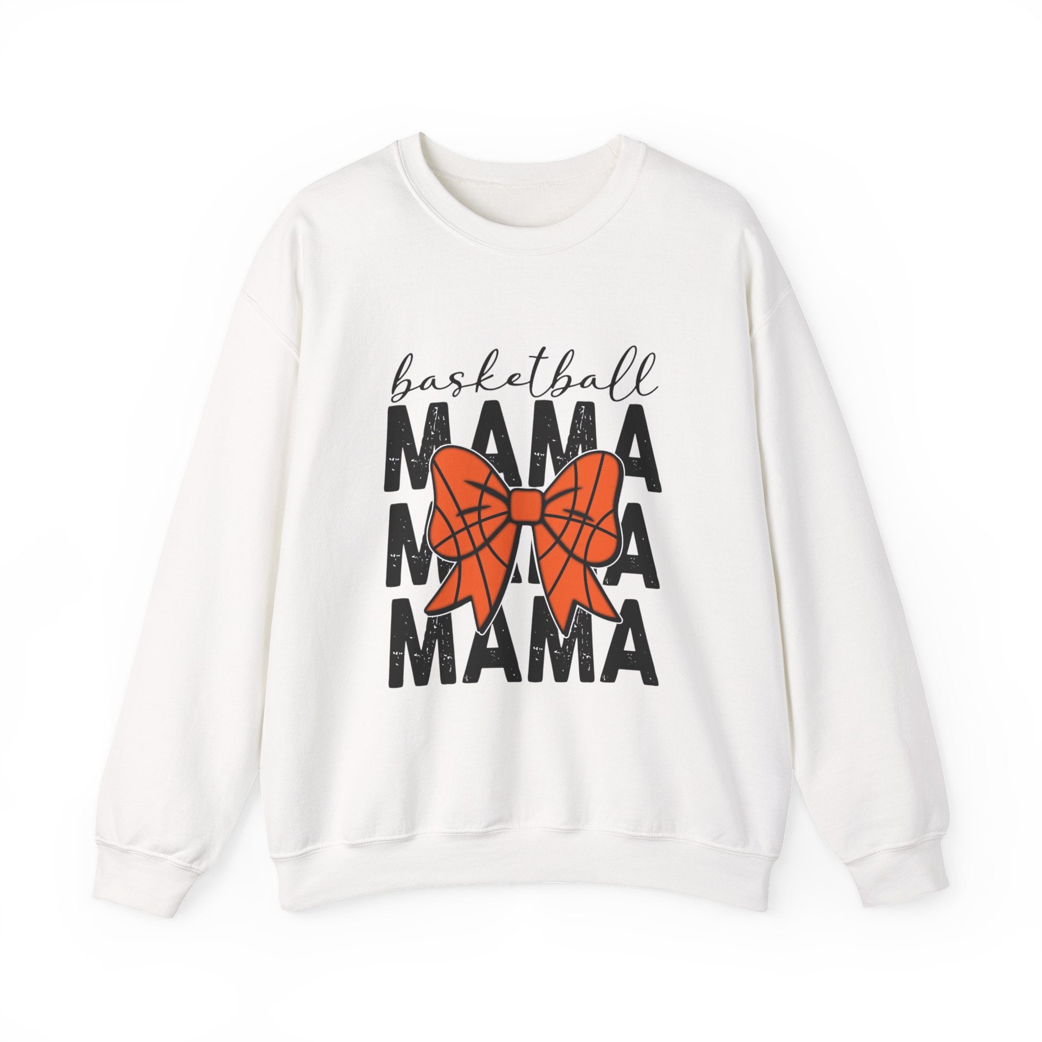 Basketball Mama Sweatshirt — Basketball Bow Mom Crewneck