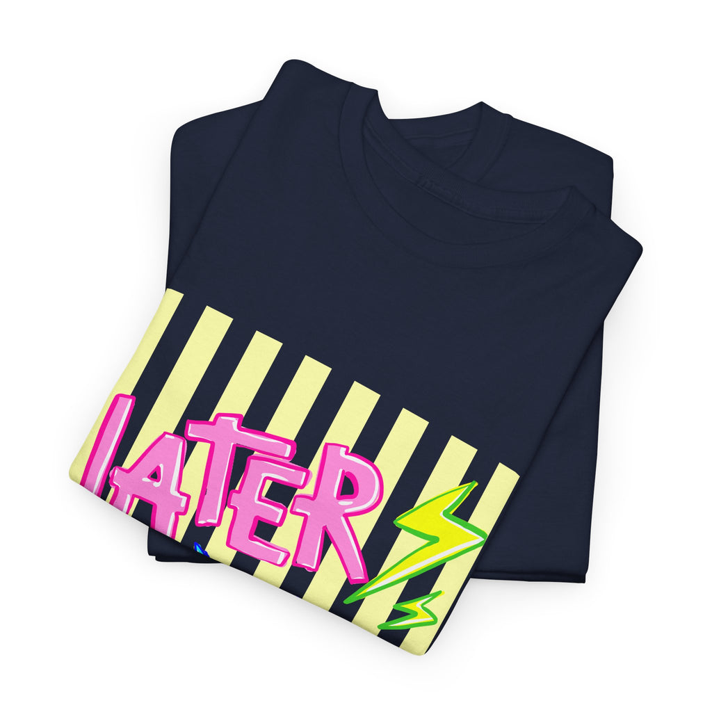 Later Gator Graphic Tee - Neon Retro Alligator Shirt