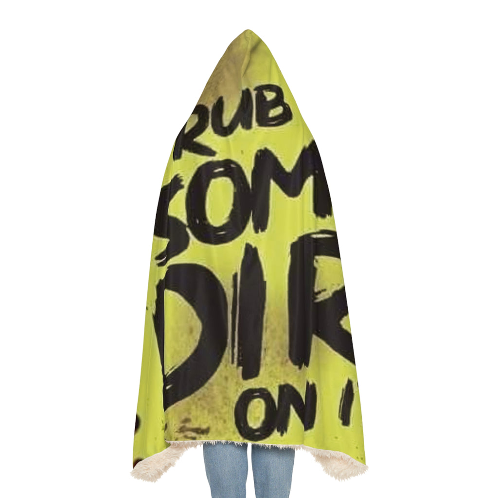 Hooded Snuggle Blanket — "Rub Some Dirt On It" Soft Baseball-Themed Throw