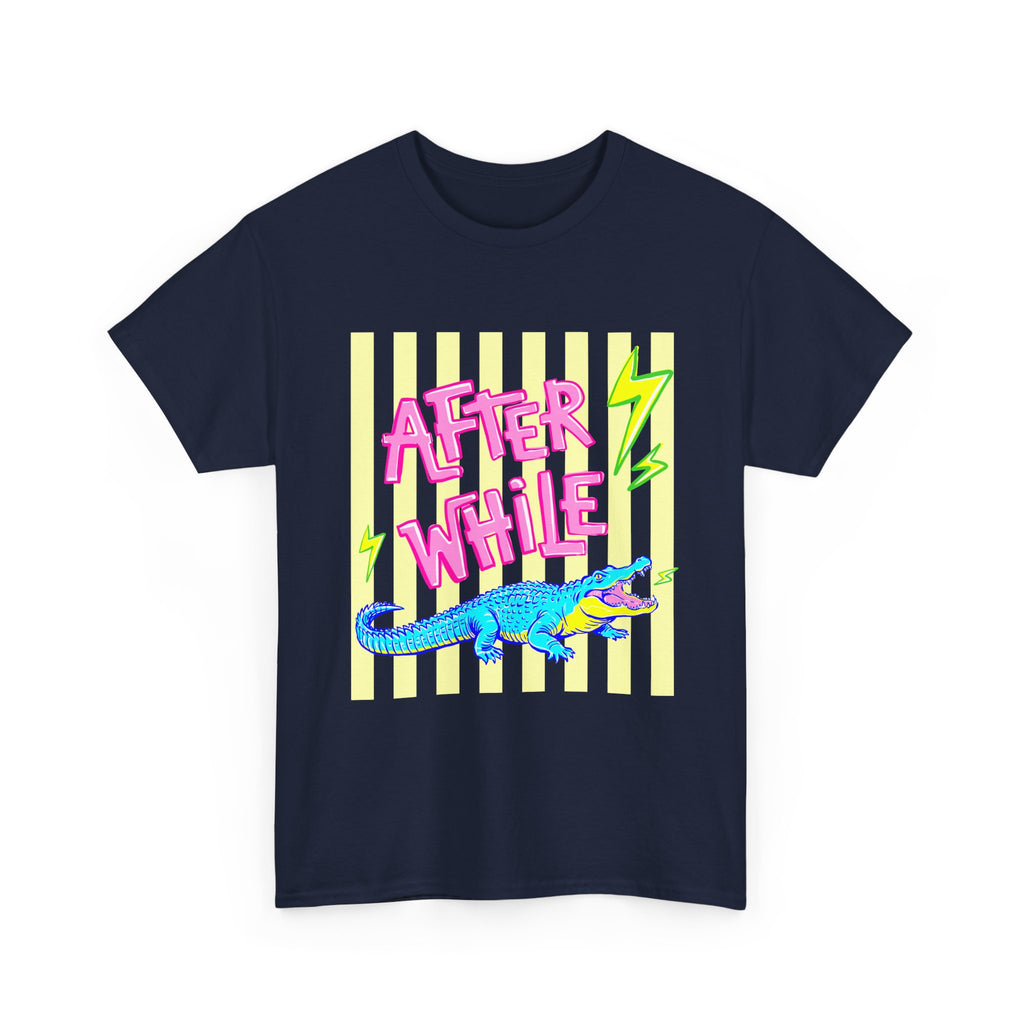 After While Alligator T-Shirt — Retro Neon Graphic Tee