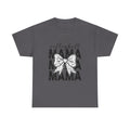 Volleyball Mama T-Shirt — Sporty Mom Graphic Tee with Volleyball Bow