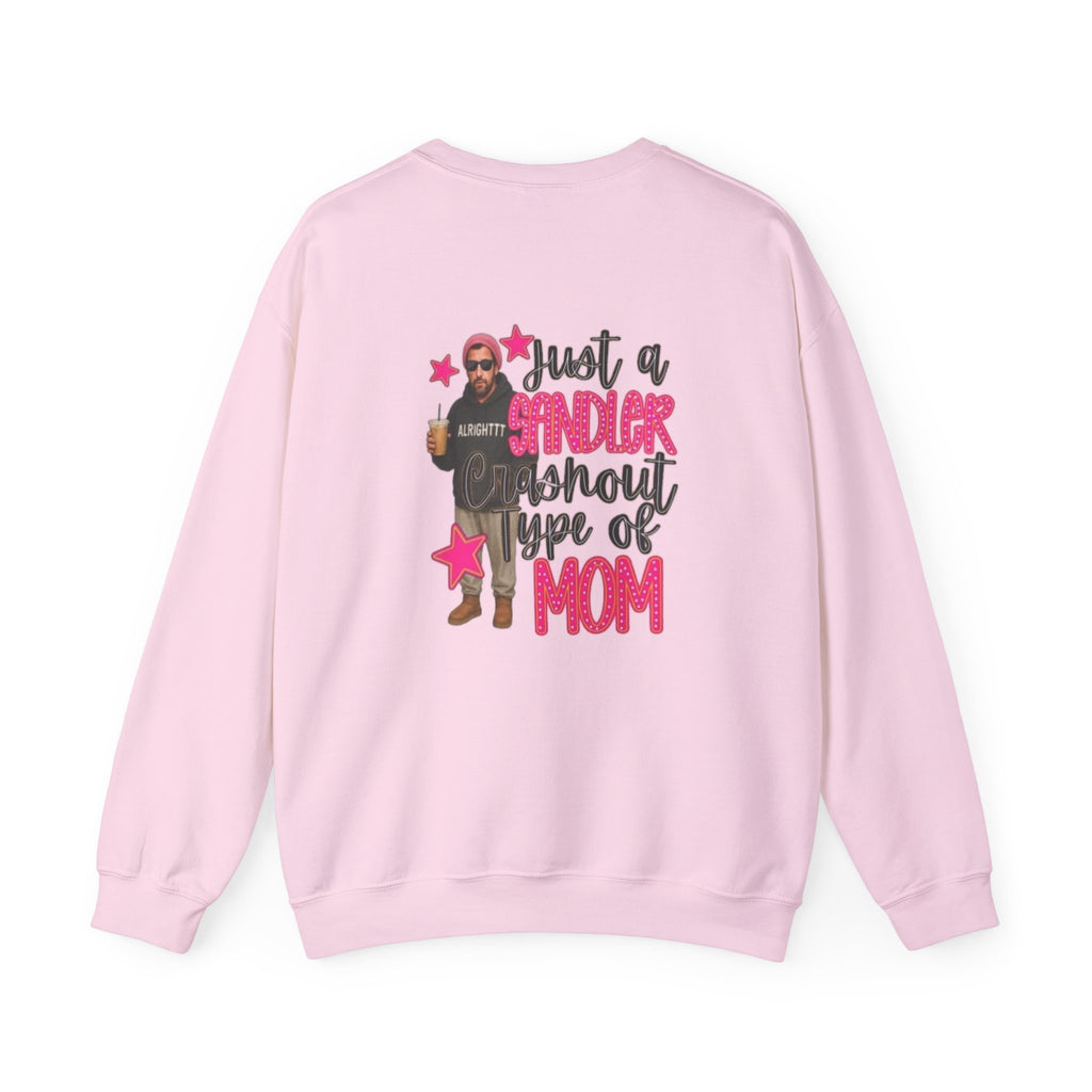 Crewneck Sweatshirt — “Just a Tinder Swiper Short Type of Mom” Funny Mom Graphic