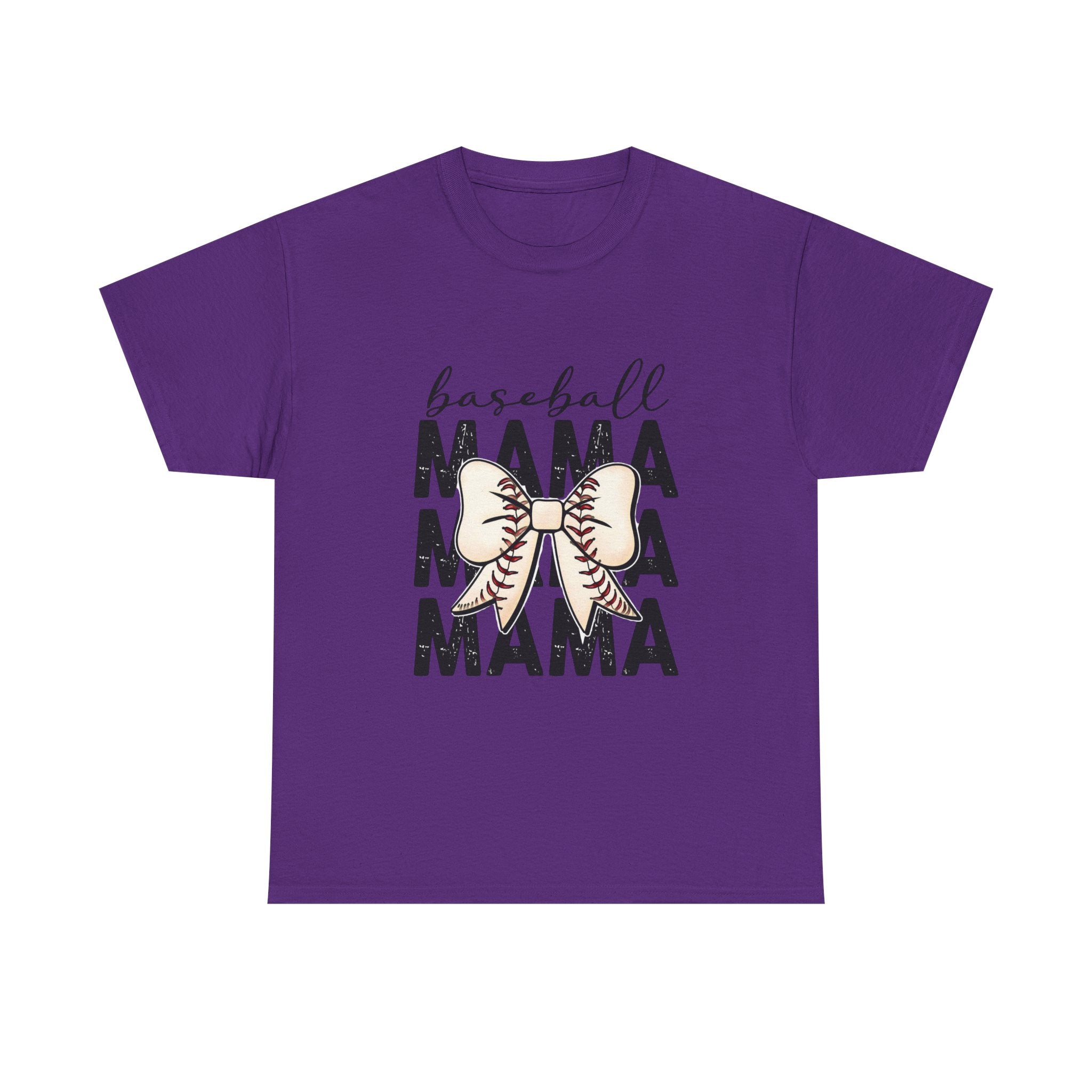 Baseball Mama T-Shirt — Cute Bow Baseball Mom Tee