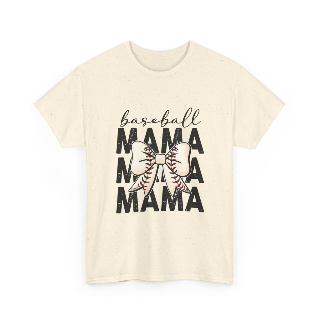 Baseball Mama T-Shirt — Cute Bow Baseball Mom Tee