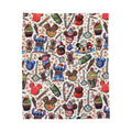 Plush Blanket — Whimsical Theme Park Treats Velveteen Throw