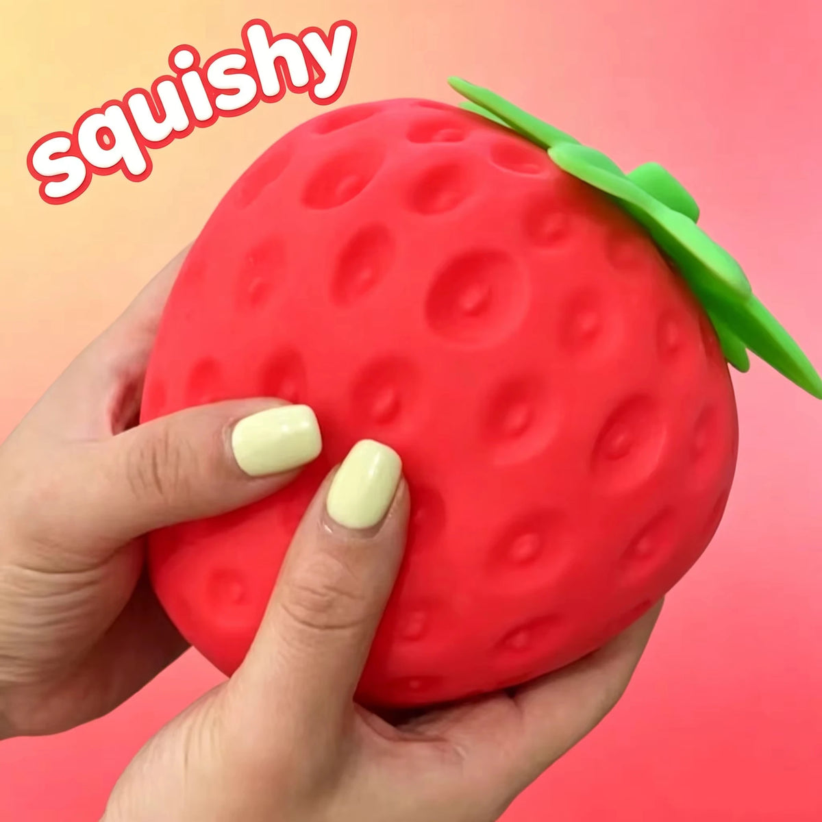 Giant Strawberry Squishy Toy Extra Large Fruit Shape Slow Rising Squeeze Stress Relief Ball Fidget Sensory Decompression Gift