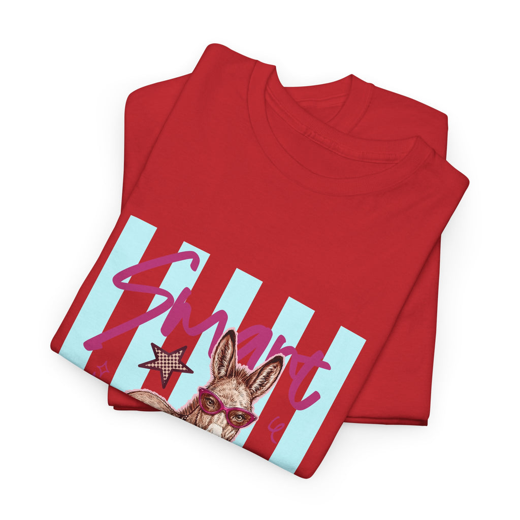 Donkey 'Smart' Graphic Tee — Cute Retro Animal Shirt