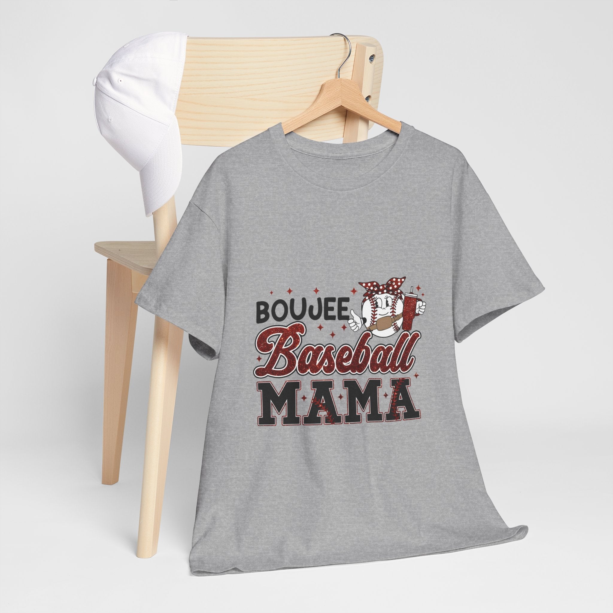 Boujee Baseball Mama T-Shirt – Cute Mom Graphic Tee for Baseball Moms