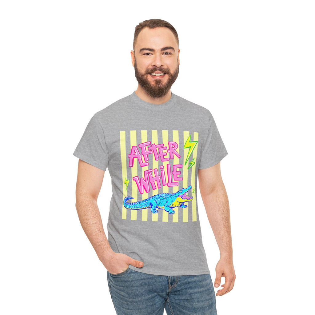 After While Alligator T-Shirt — Retro Neon Graphic Tee