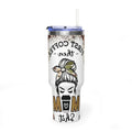 40oz Coffee Mom Tumbler – ‘First Coffee Then Mom’ Vacuum Thermal Travel Cup