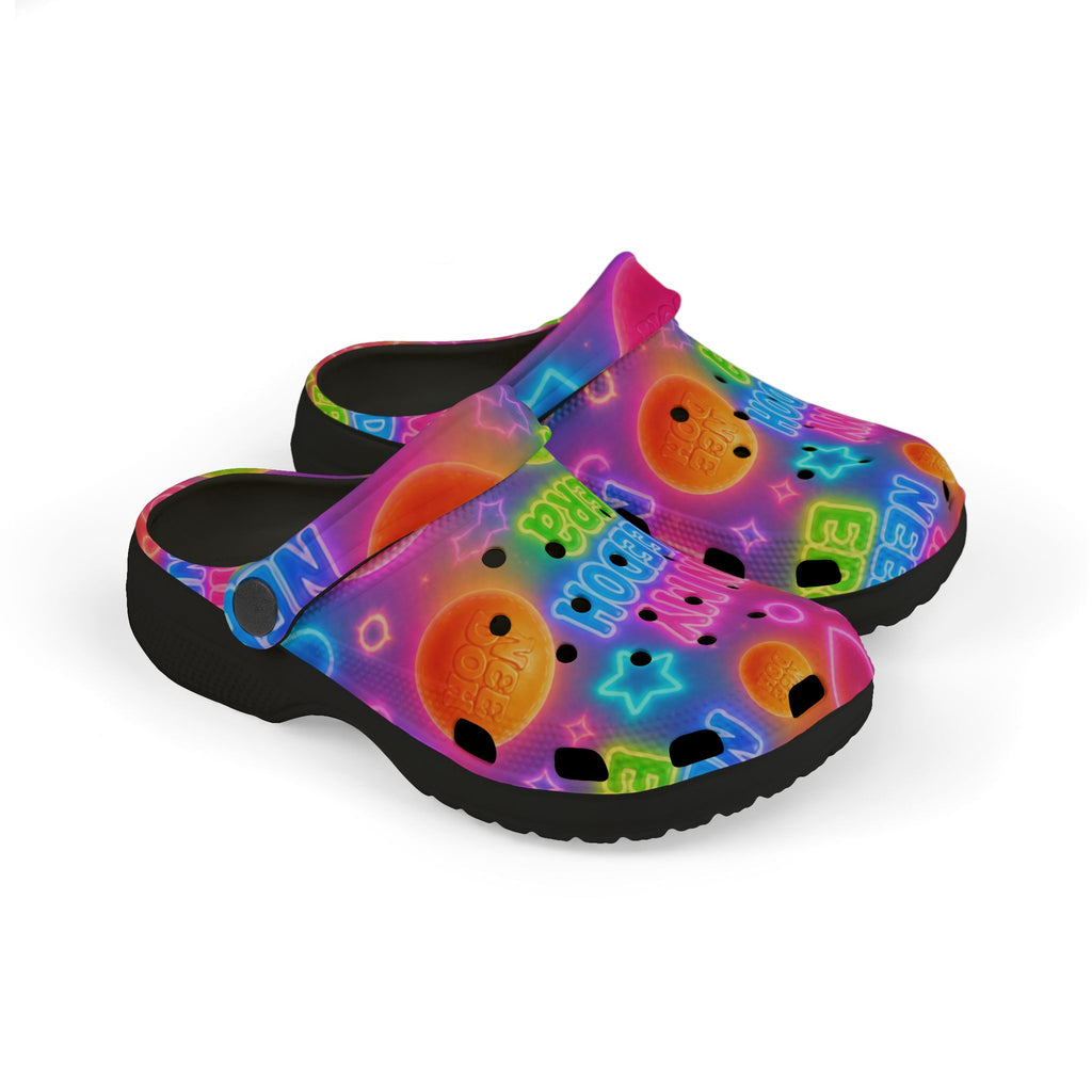 Bright, playful EVA foam clogs designed for kids