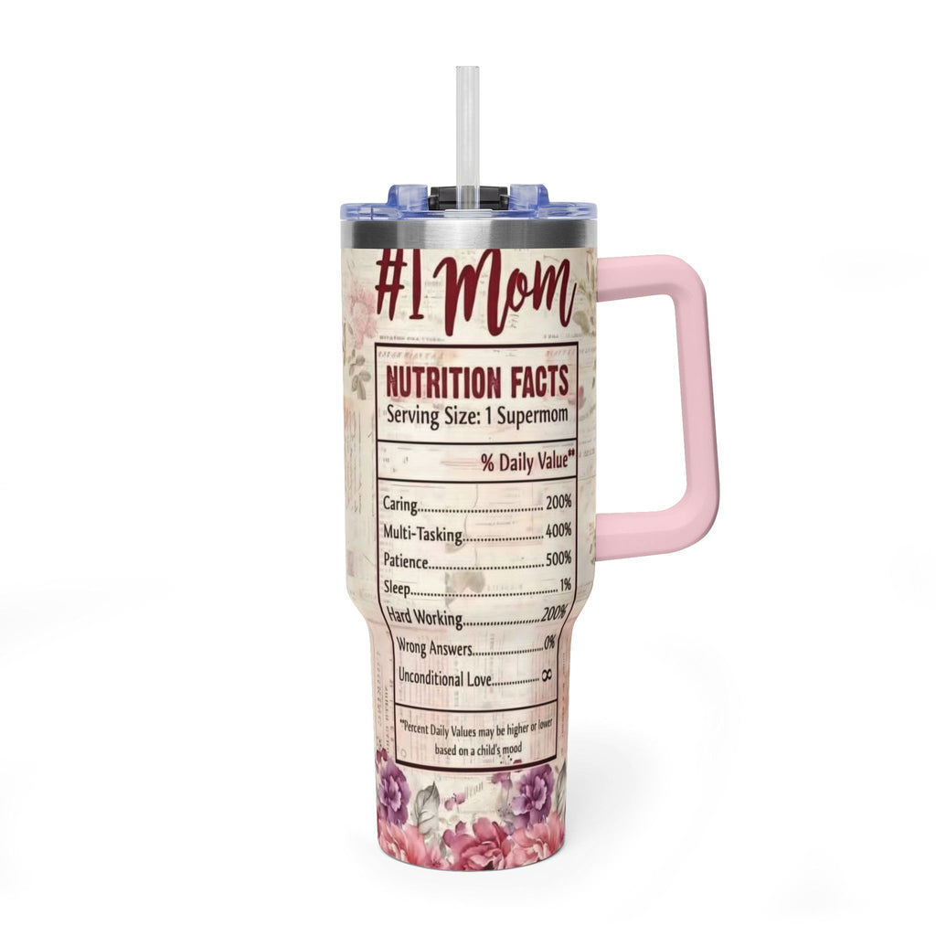 40oz Mom Life Vacuum Tumbler – Floral Momlife Travel Mug