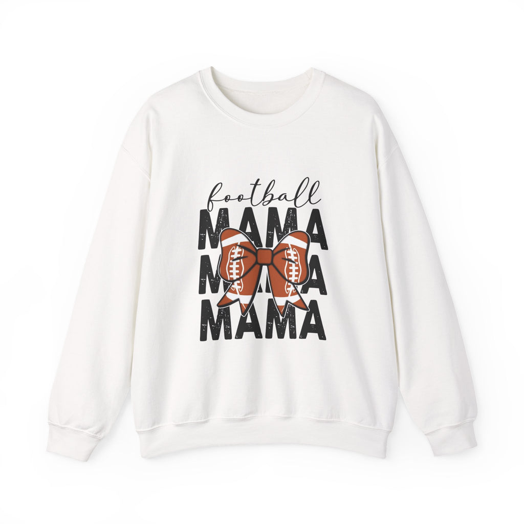 Football Mama Crewneck Sweatshirt — 'Football Mama Mama Mama' Bow Design
