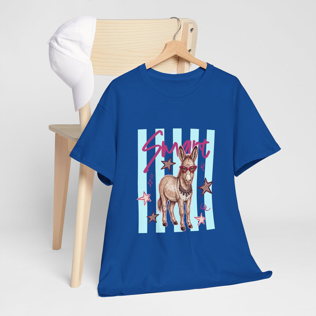 Donkey 'Smart' Graphic Tee — Cute Retro Animal Shirt