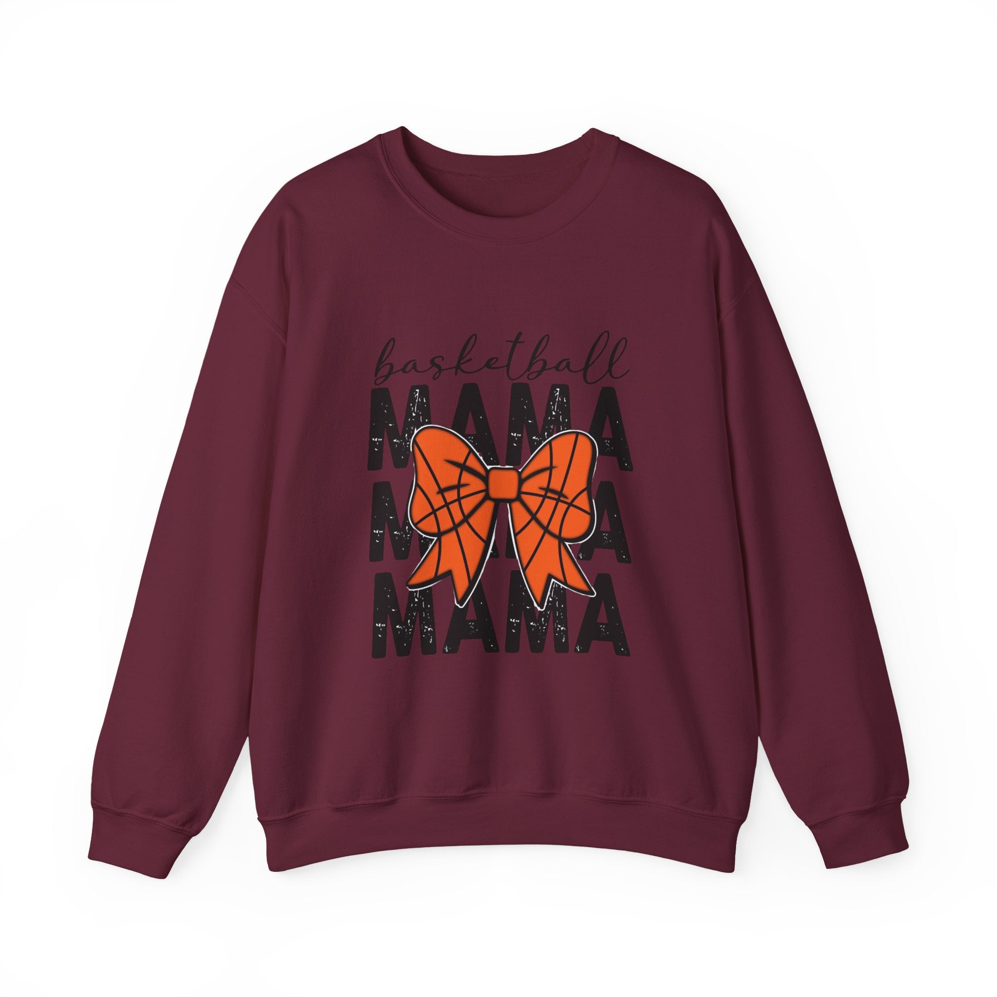 Basketball Mama Sweatshirt — Basketball Bow Mom Crewneck