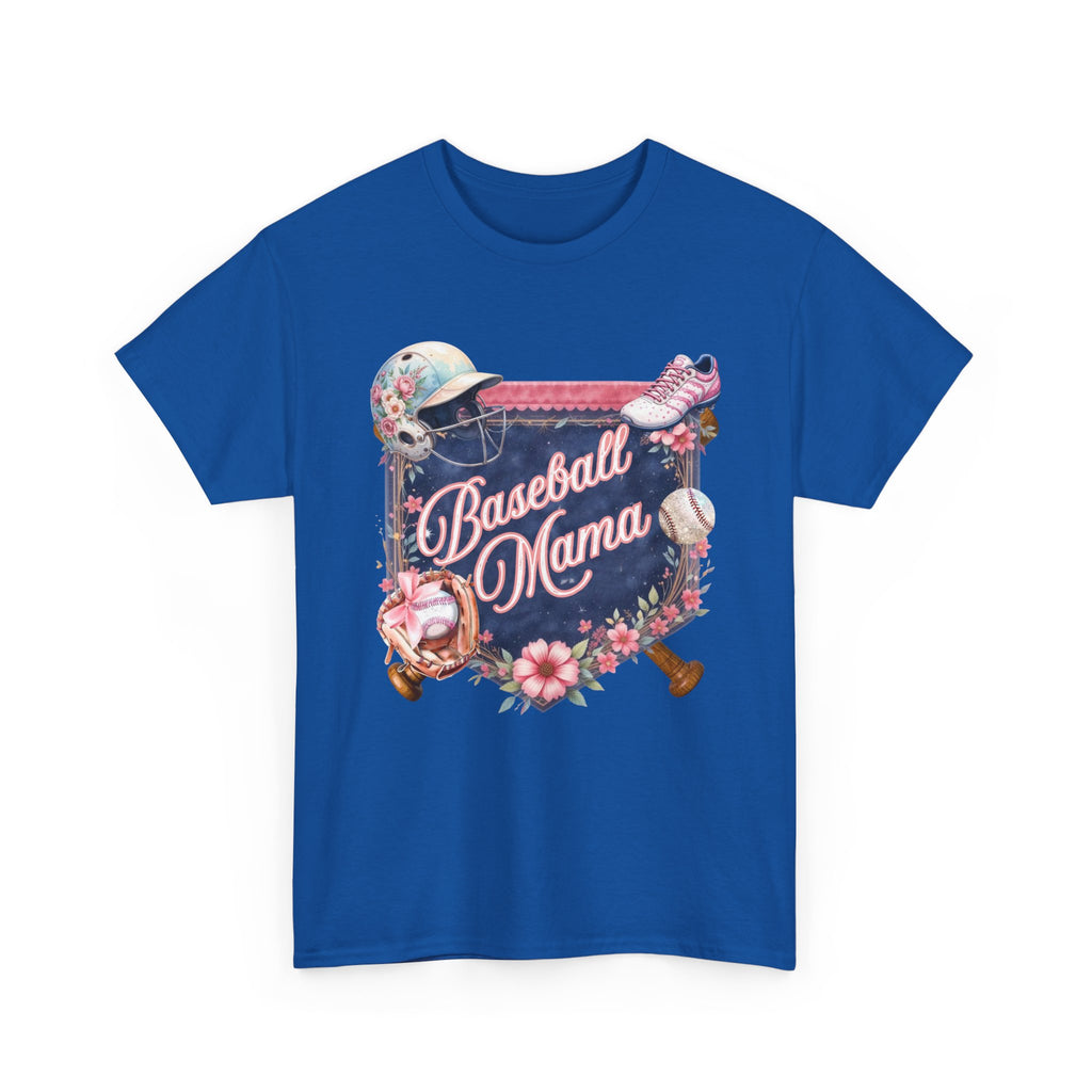 Baseball Mama T-Shirt — Floral Softball/Baseball Mom Tee