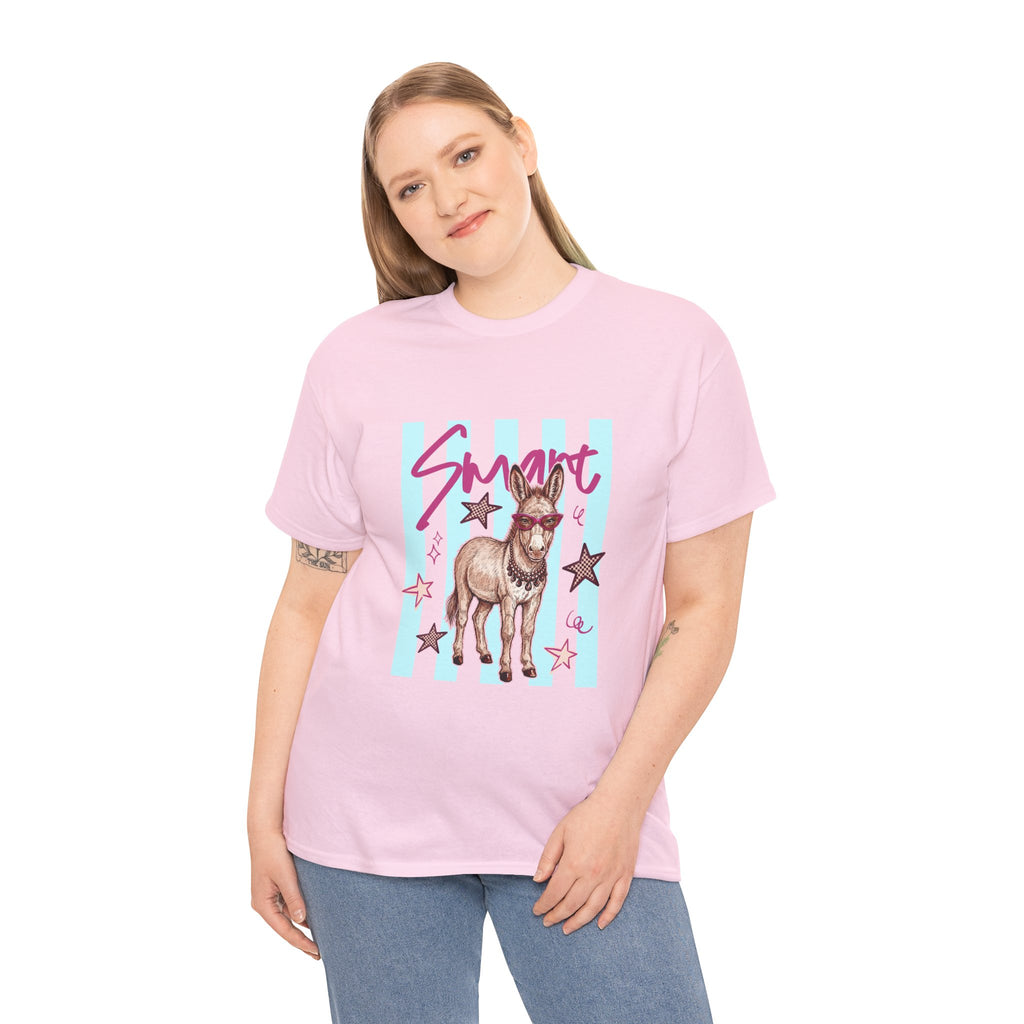 Donkey 'Smart' Graphic Tee — Cute Retro Animal Shirt