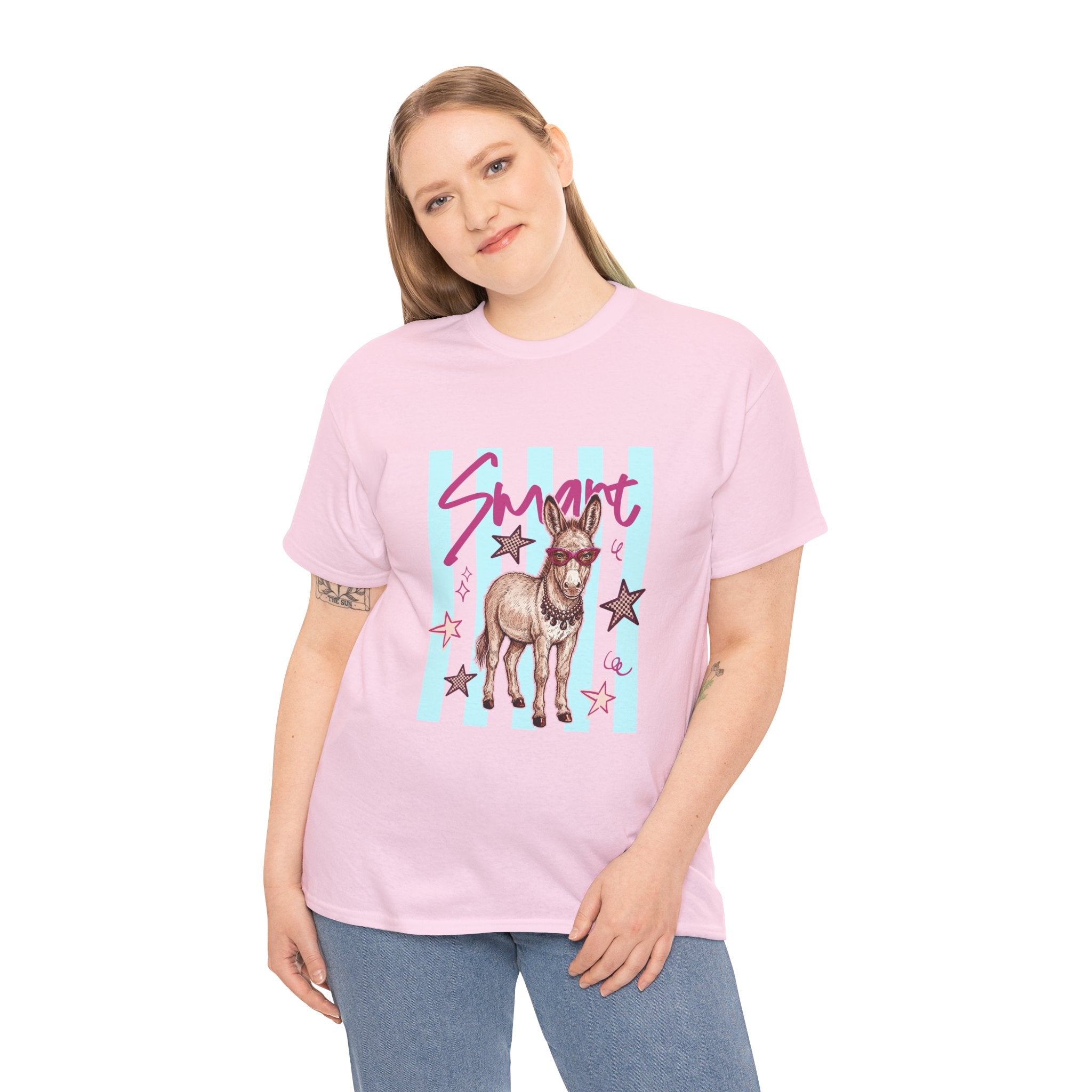 Donkey 'Smart' Graphic Tee — Cute Retro Animal Shirt
