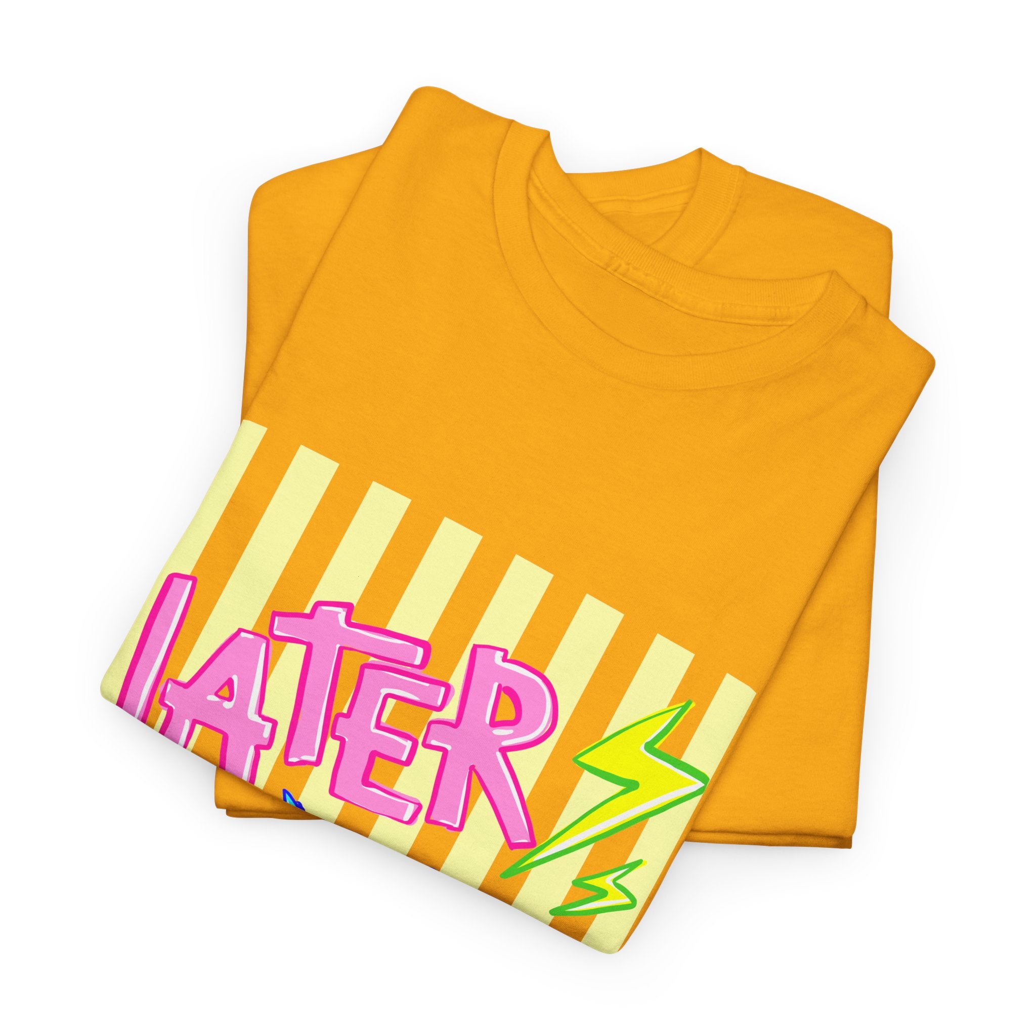 Later Gator Graphic Tee - Neon Retro Alligator Shirt