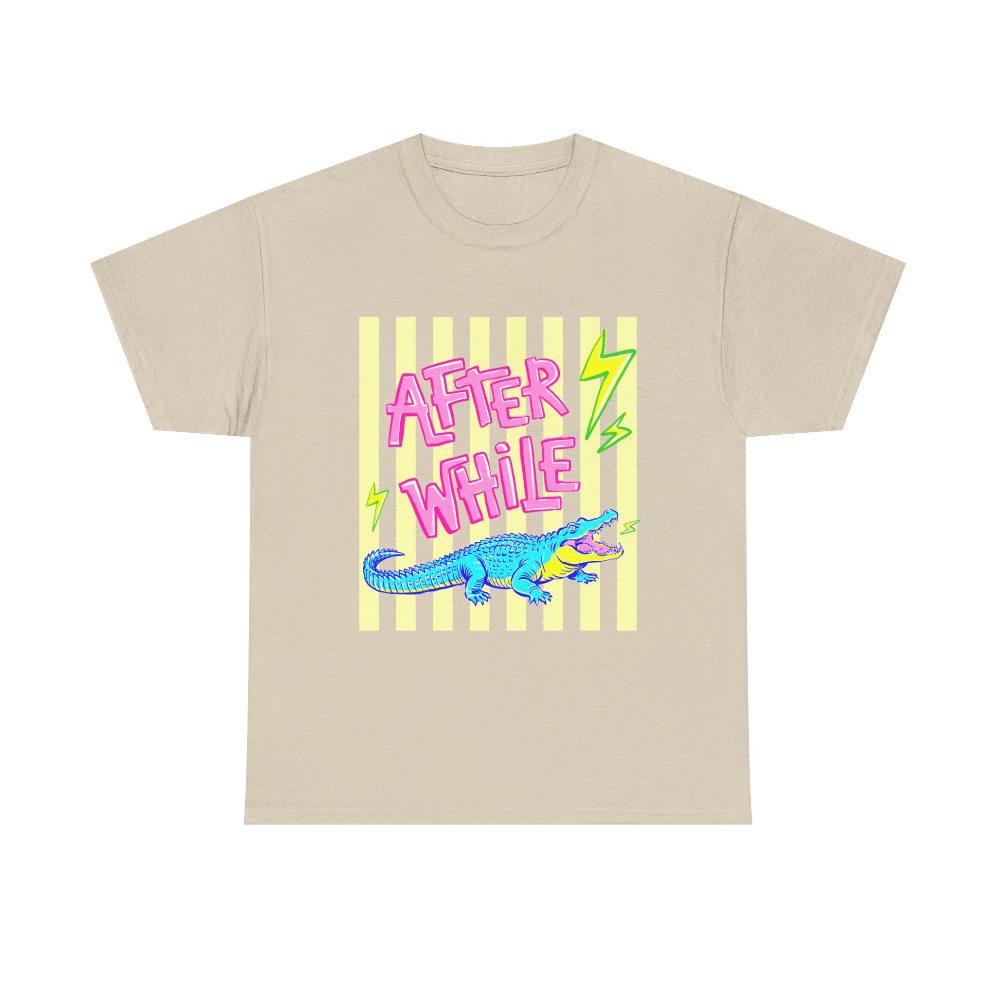 After While Alligator T-Shirt — Retro Neon Graphic Tee