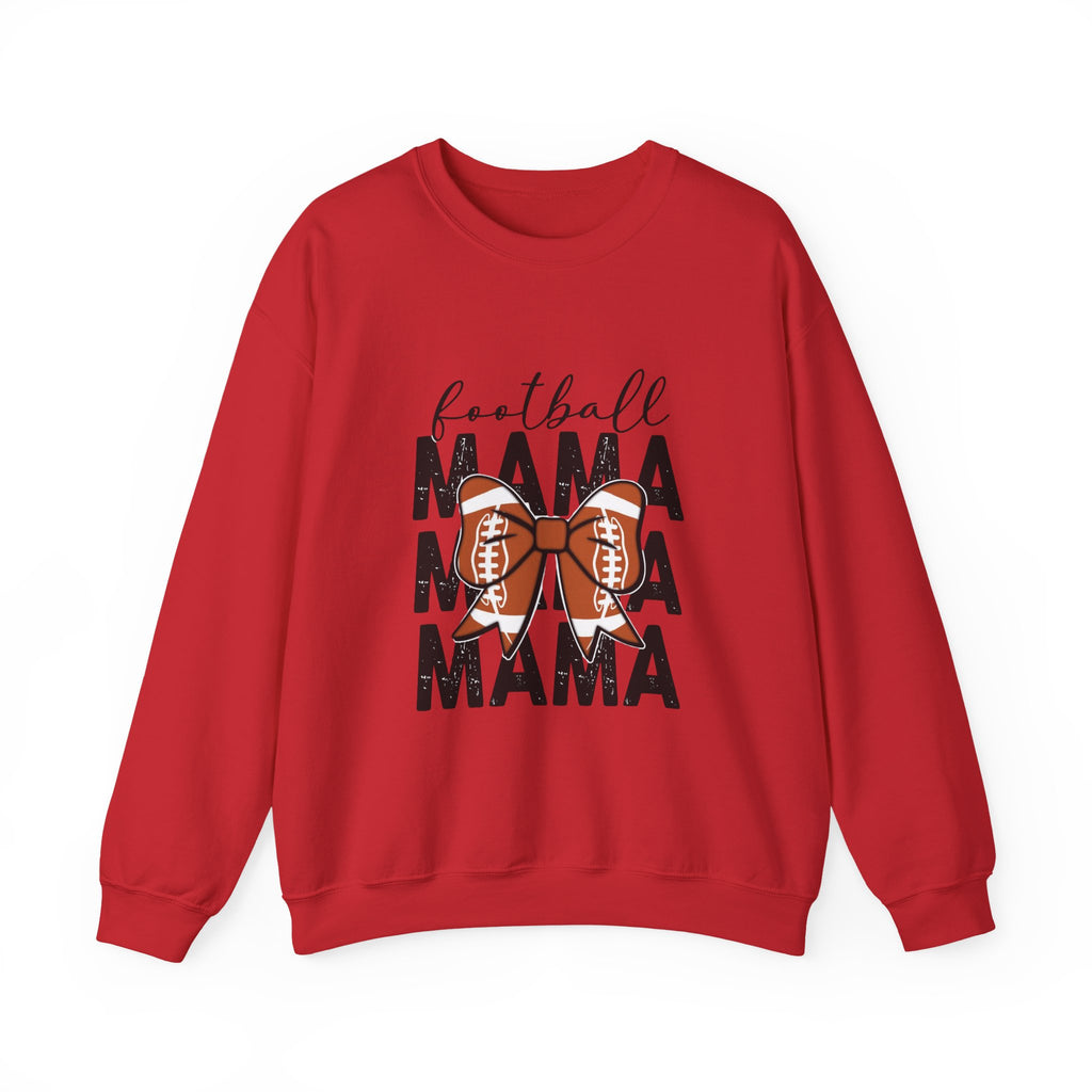 Football Mama Crewneck Sweatshirt — 'Football Mama Mama Mama' Bow Design