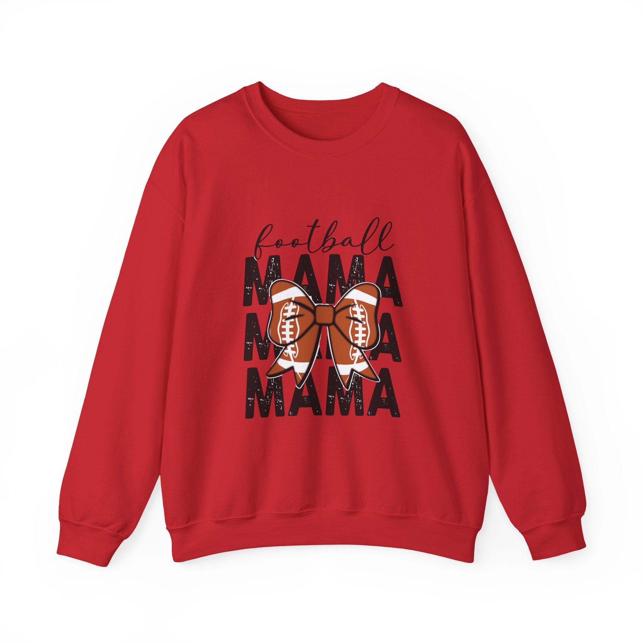 Football Mama Crewneck Sweatshirt — 'Football Mama Mama Mama' Bow Design