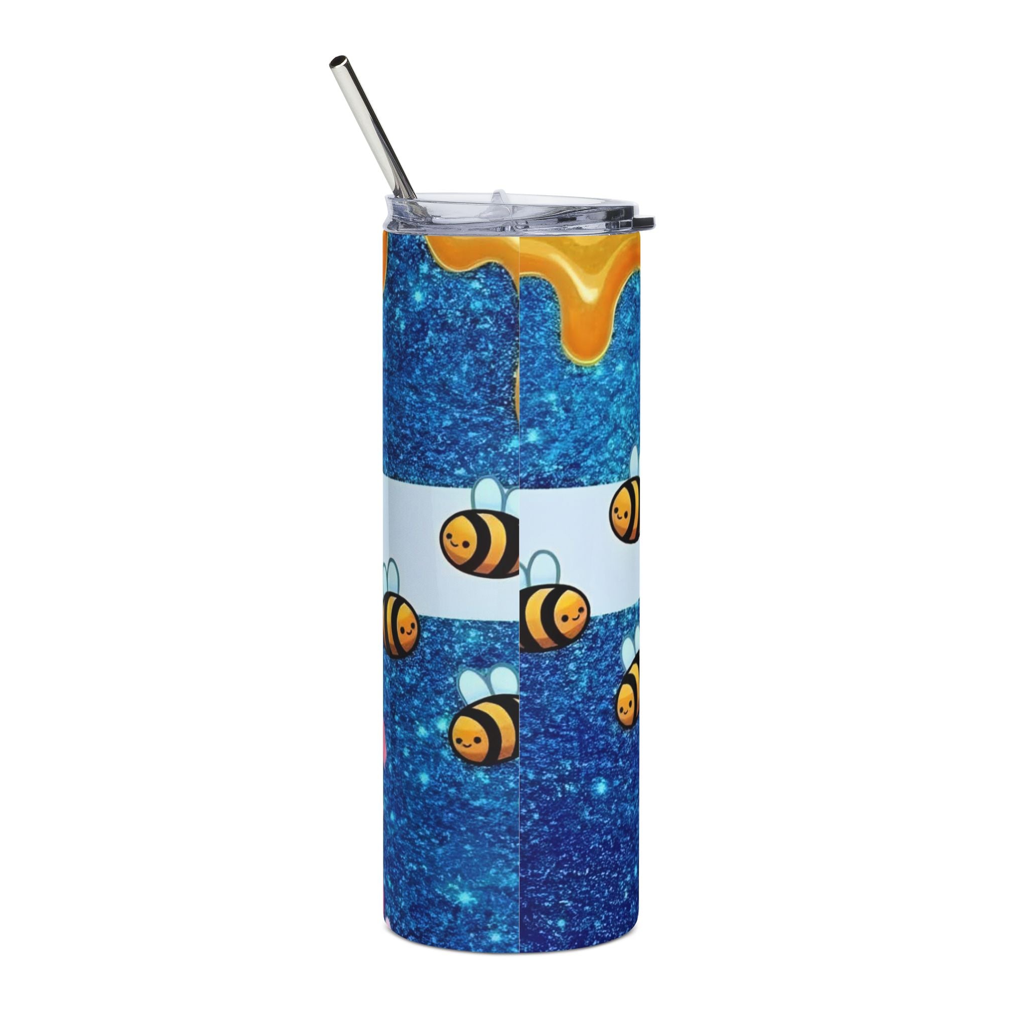 Winnie the Pooh "Mommy Bee" 20oz Stainless Tumbler — Glitter Honey Drip Travel Cup