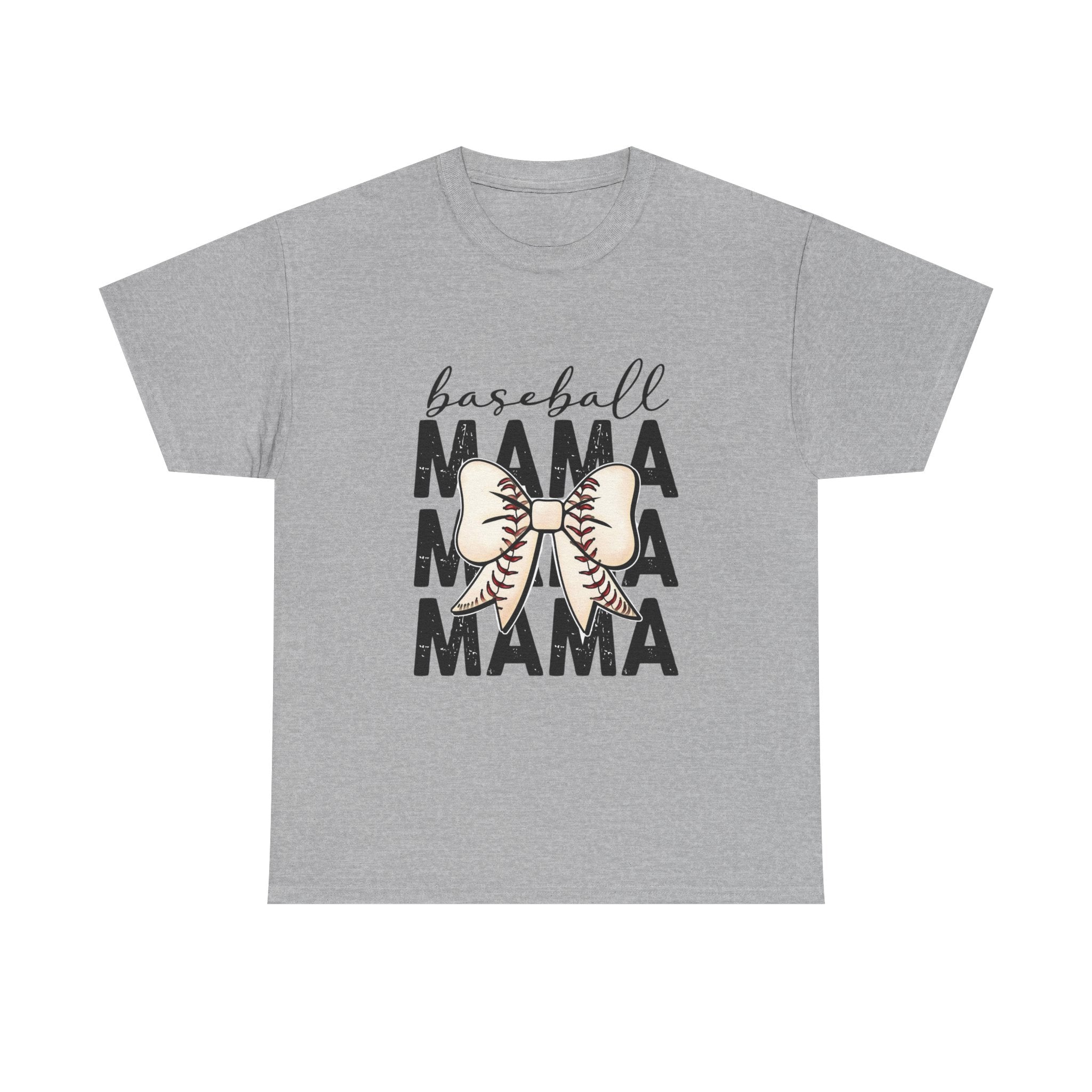 Baseball Mama T-Shirt — Cute Bow Baseball Mom Tee