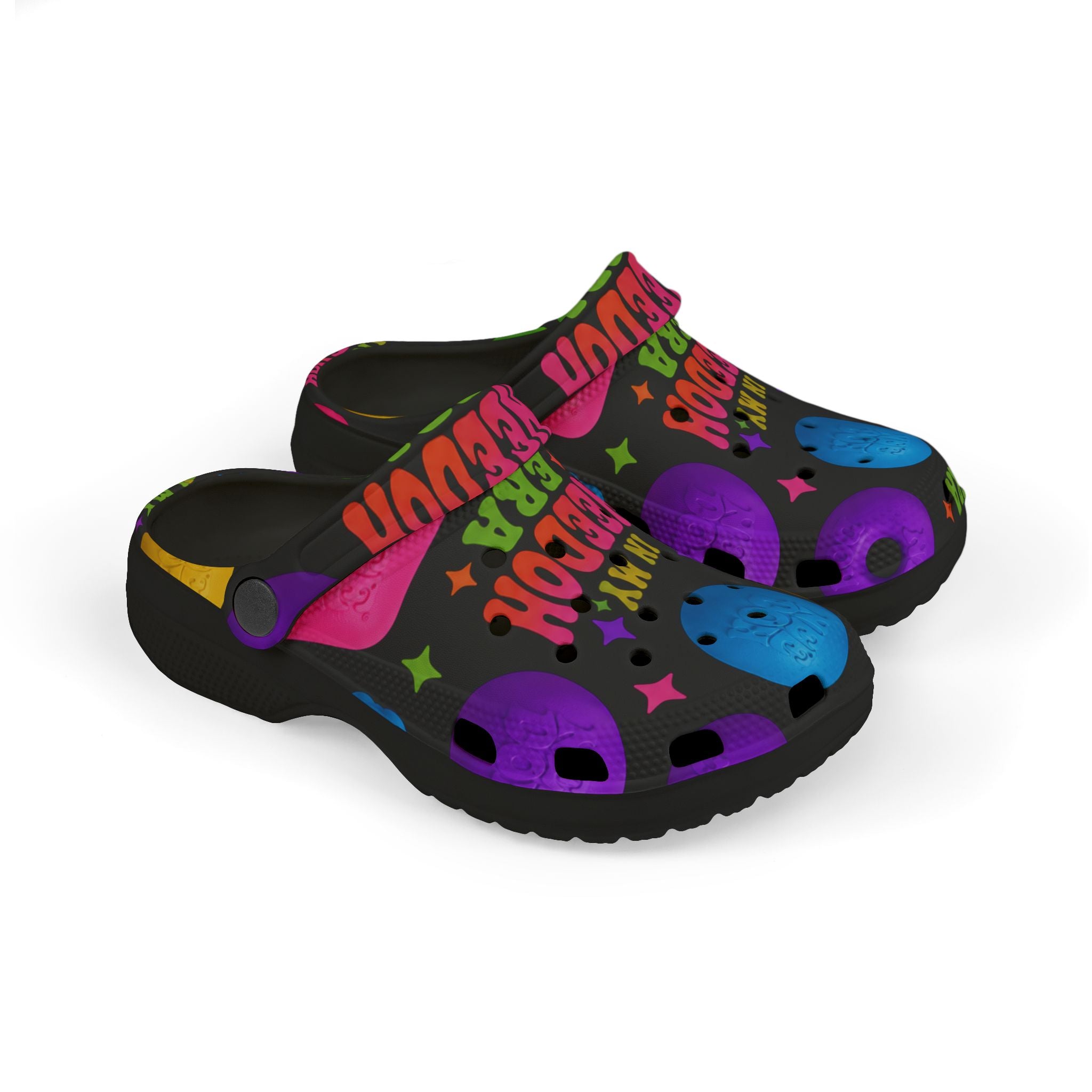 Bright, playful EVA foam clogs designed for kids
