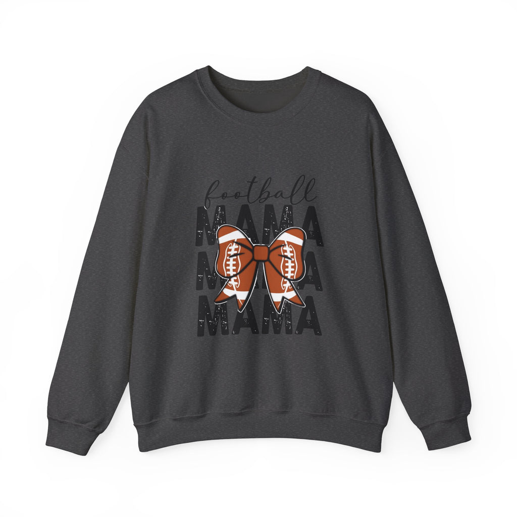 Football Mama Crewneck Sweatshirt — 'Football Mama Mama Mama' Bow Design