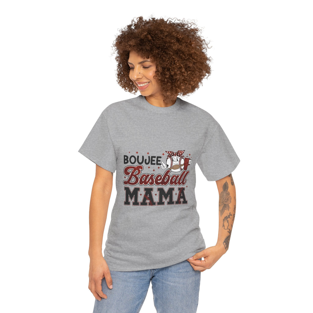 Boujee Baseball Mama T-Shirt – Cute Mom Graphic Tee for Baseball Moms
