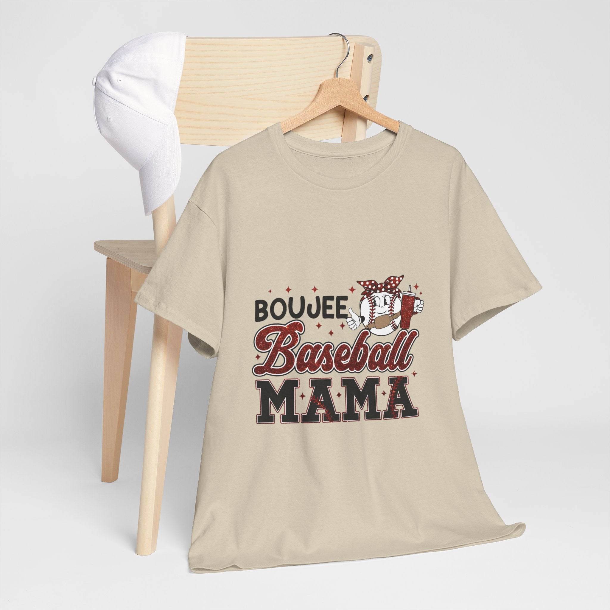 Boujee Baseball Mama T-Shirt – Cute Mom Graphic Tee for Baseball Moms