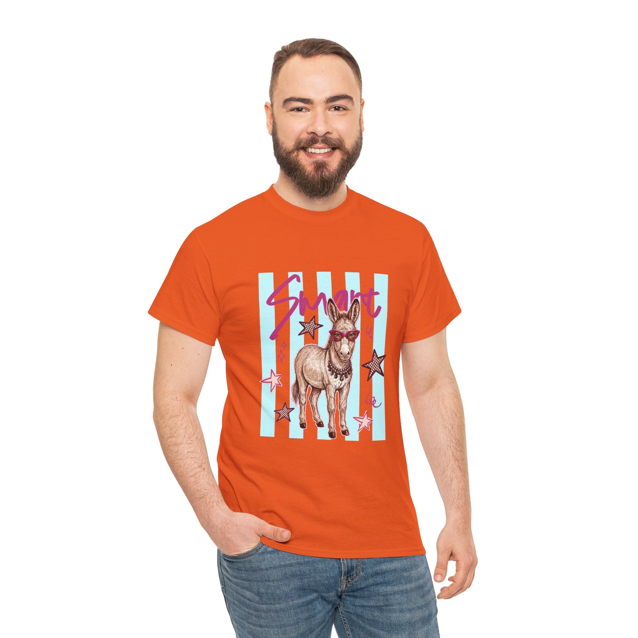 Donkey 'Smart' Graphic Tee — Cute Retro Animal Shirt