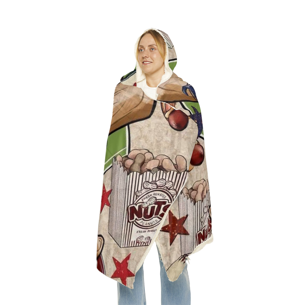 Baseball 'Take Me Out to the Ball Game' Hooded Snuggle Blanket