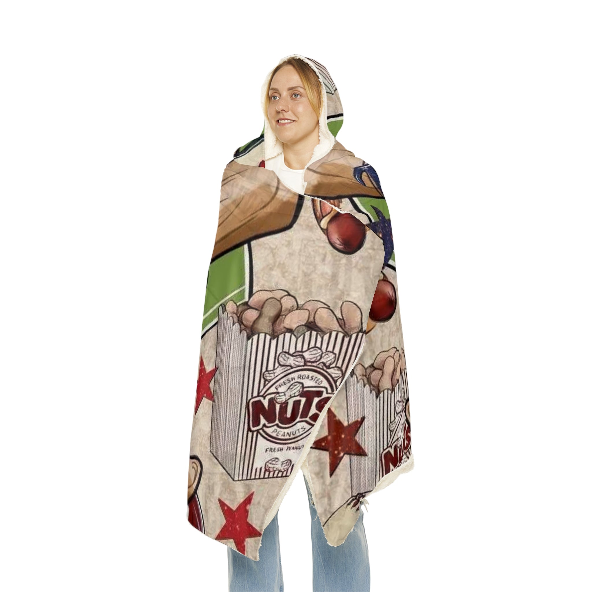 Baseball 'Take Me Out to the Ball Game' Hooded Snuggle Blanket