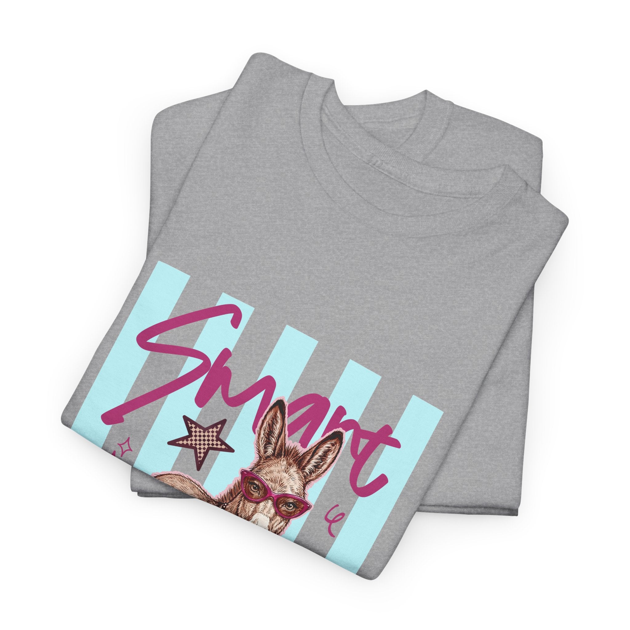 Donkey 'Smart' Graphic Tee — Cute Retro Animal Shirt