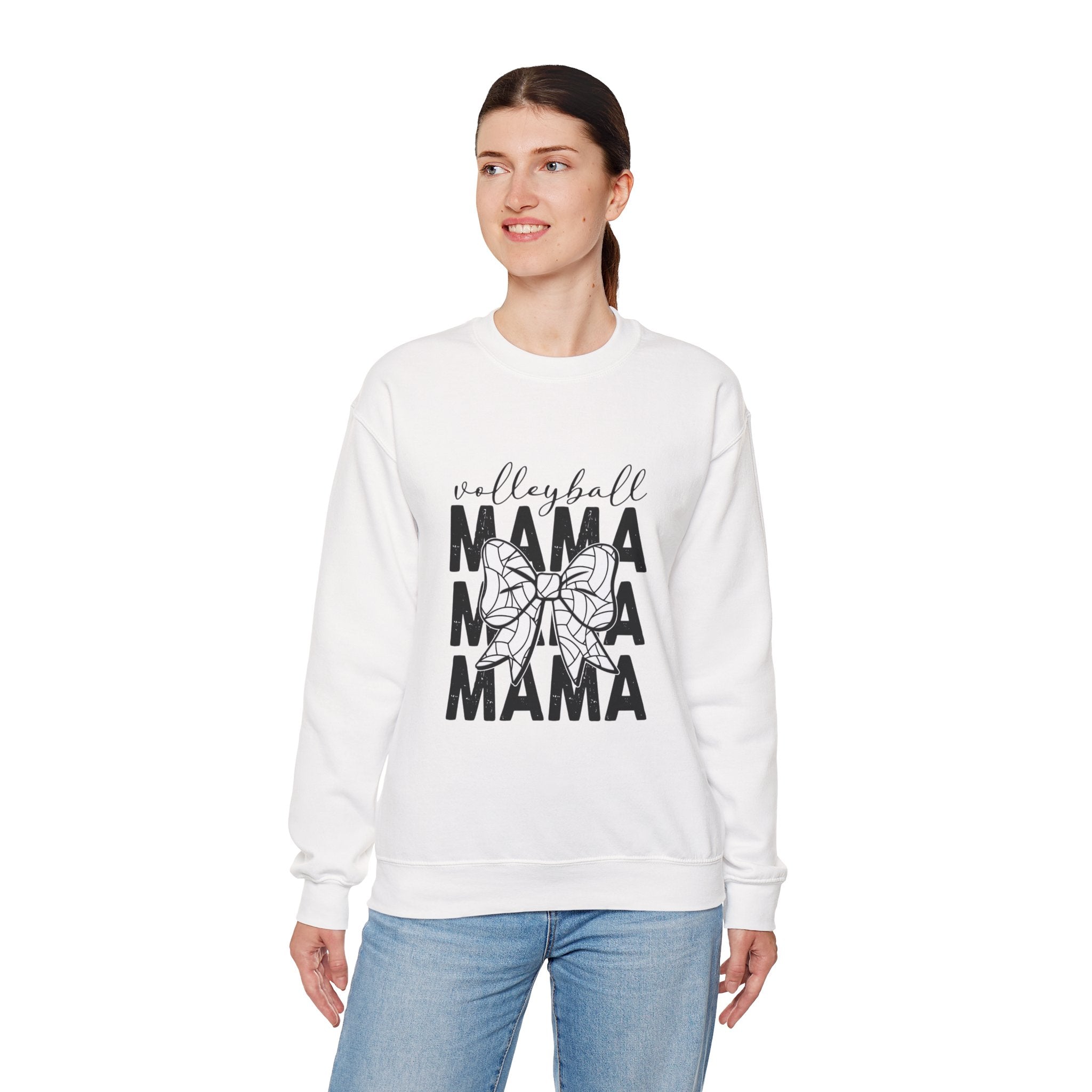 Volleyball Mama Crewneck Sweatshirt – Mom Graphic Pullover