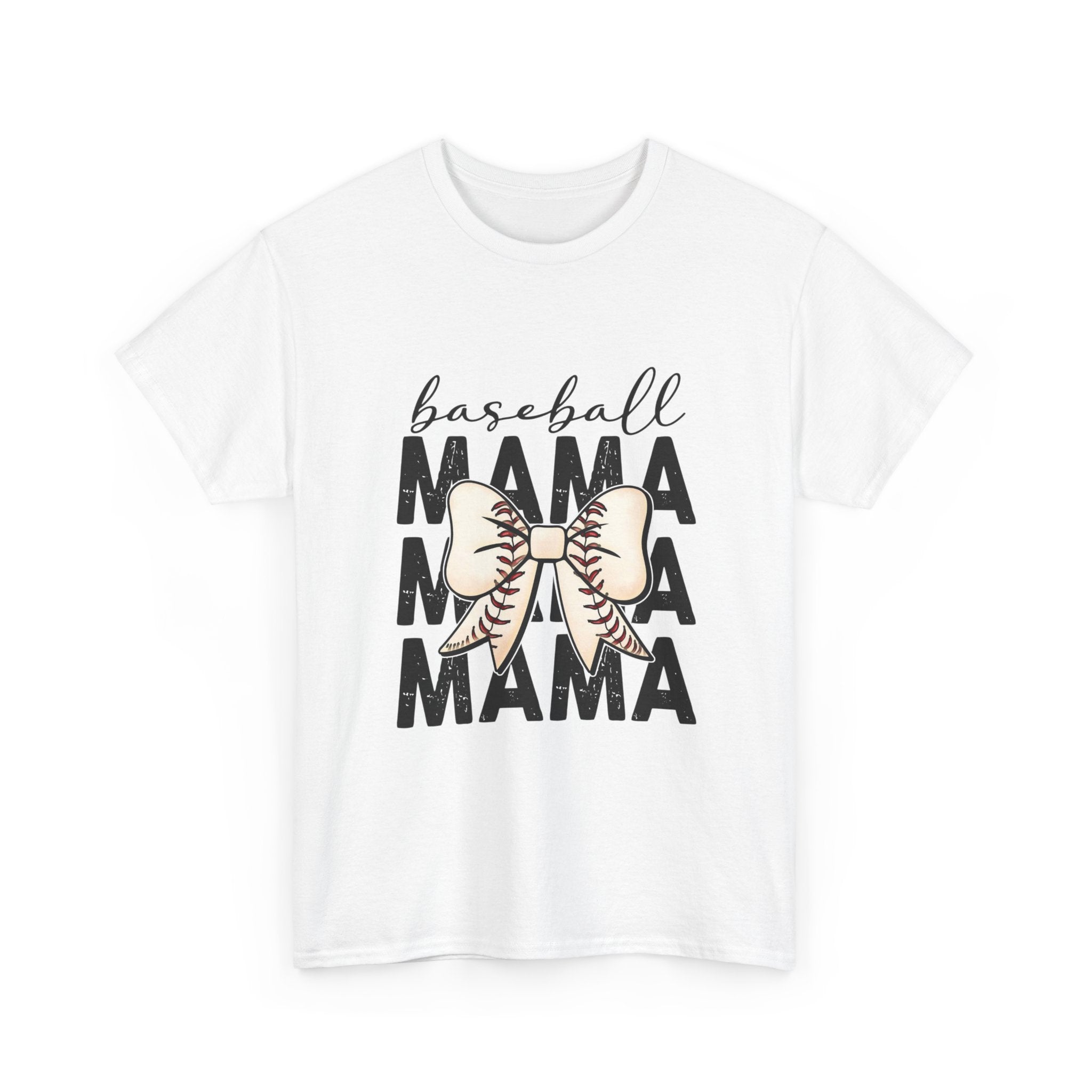 Baseball Mama T-Shirt — Cute Bow Baseball Mom Tee