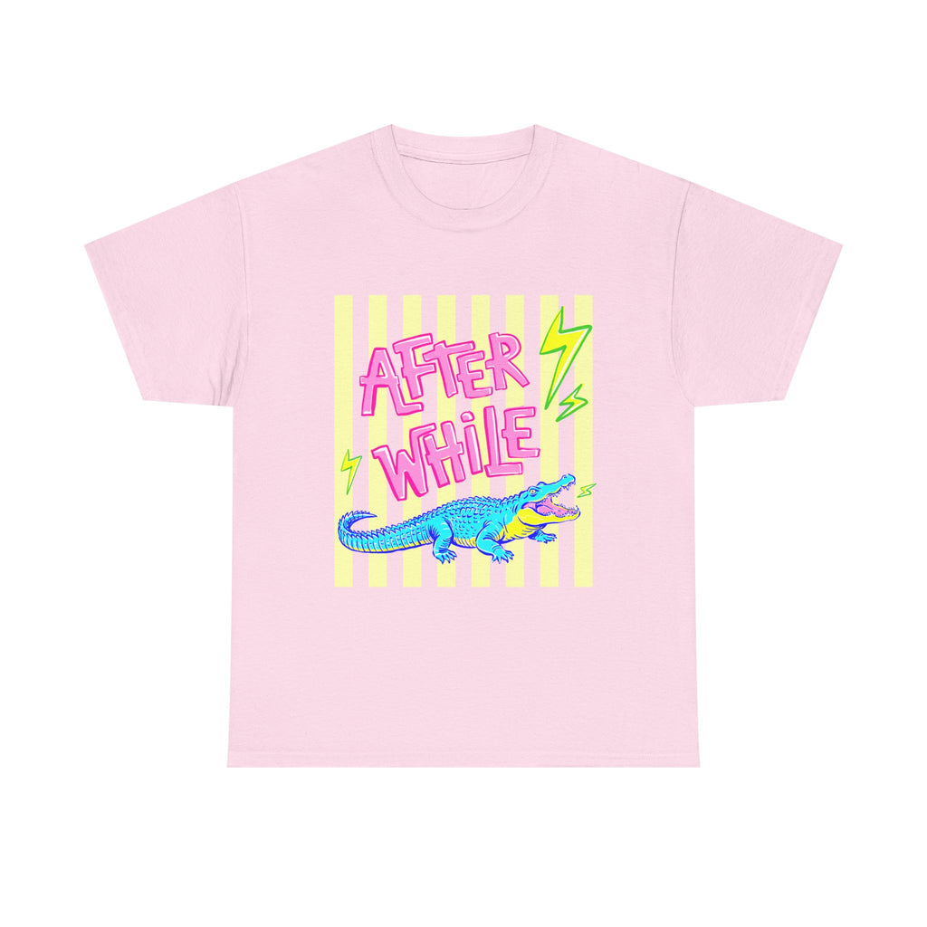 After While Alligator T-Shirt — Retro Neon Graphic Tee