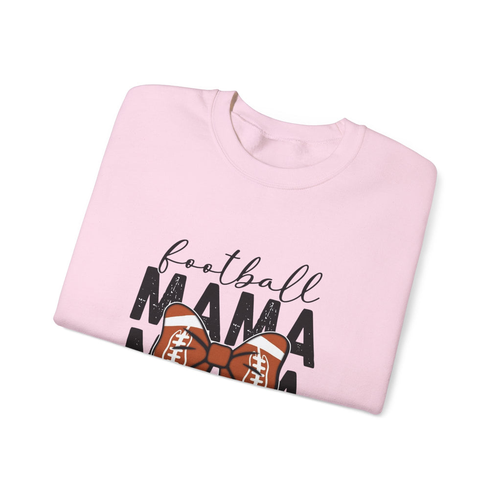 Football Mama Crewneck Sweatshirt — 'Football Mama Mama Mama' Bow Design
