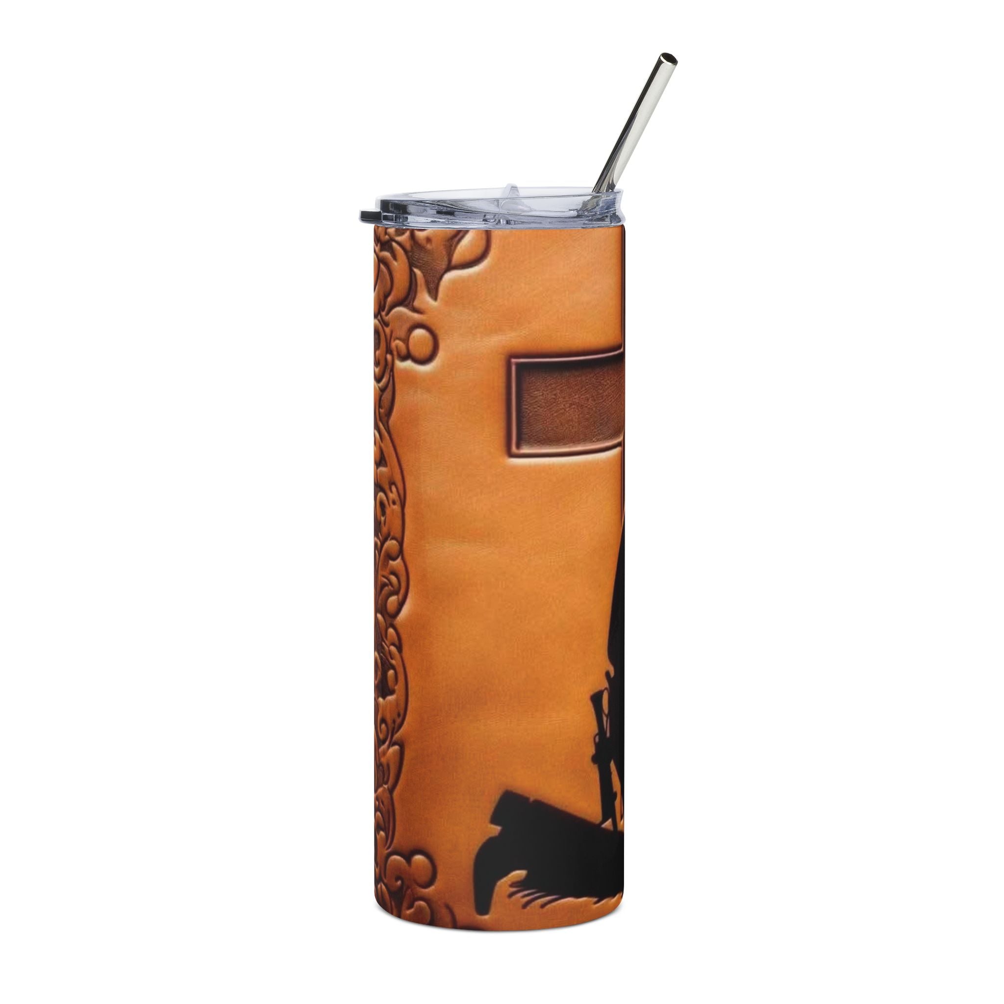 Cowboy Kneeling Cross Tumbler — 20oz Stainless Steel Faith Travel Mug